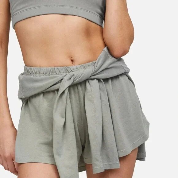 Mate The Label Tencel Organic Cotton Sleep Shorts 3x Sage Green Loungewear New — image 3 of 8